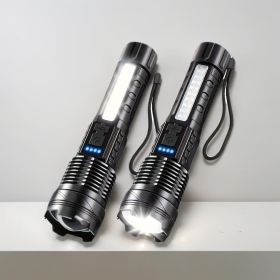 Two Pieces Of A76 Flashlights Can Handle All Situations Of Outdoor Exploration And Emergency Lighting. They Are A Must-have For Every Family (Option: Black)